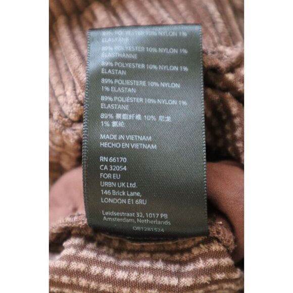 BDG Urban Outfitters OB1281524 Women's Sz XS Brown Blaine Corduroy Puddle Pants - Picture 5 of 11